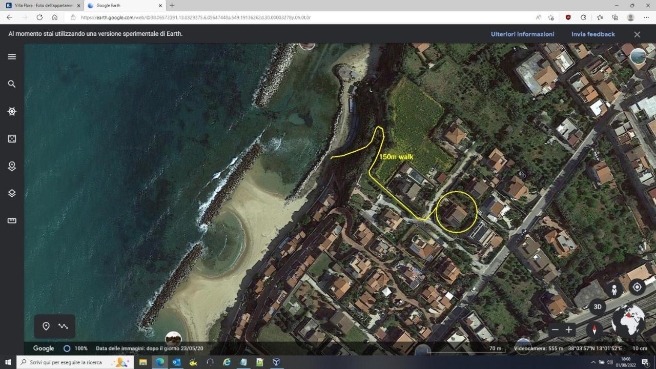 Villa Flora - With Sea View, 2 Minutes Walk To Beach Trappeto  Exterior foto